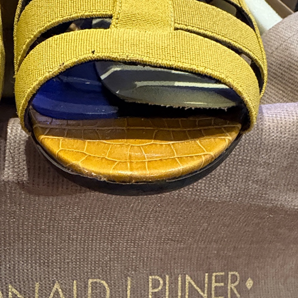 Donald J Pliner golden yellow Cage Sandals - Picture 10 of 16